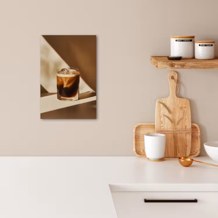 KitchenYeah - Küche - Leinwand - Glas - Eiskaffee - Schatten - Braun — 4