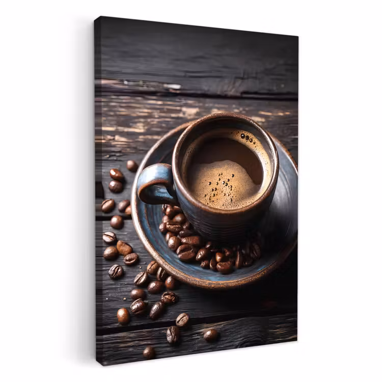 KitchenYeah - Küche - Leinwand - Tasse - Kaffee - Holz - Bohnen — 3