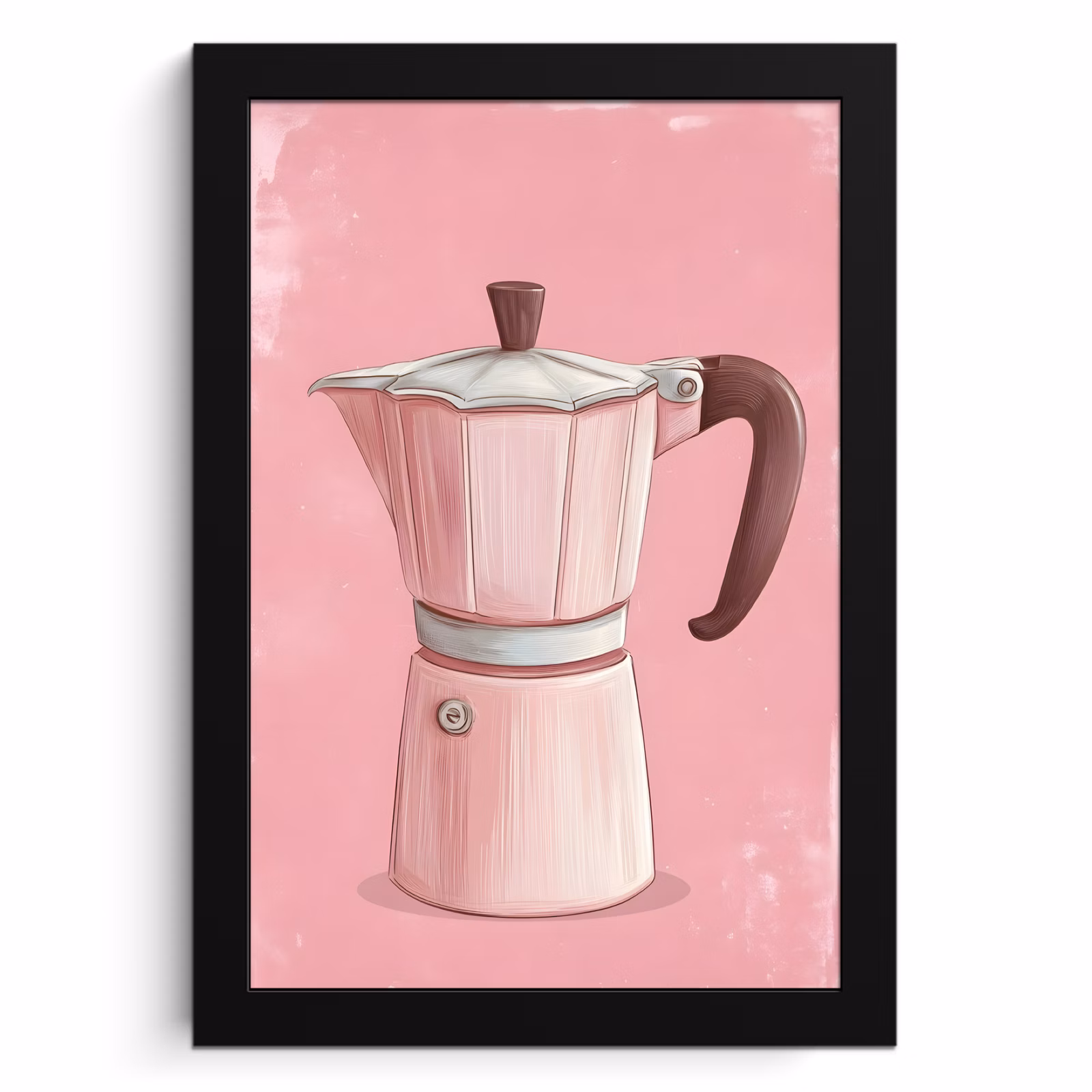 Bilder mit Rahme - Rosa - Becher Kanne - Illustration - Kaffee — 1