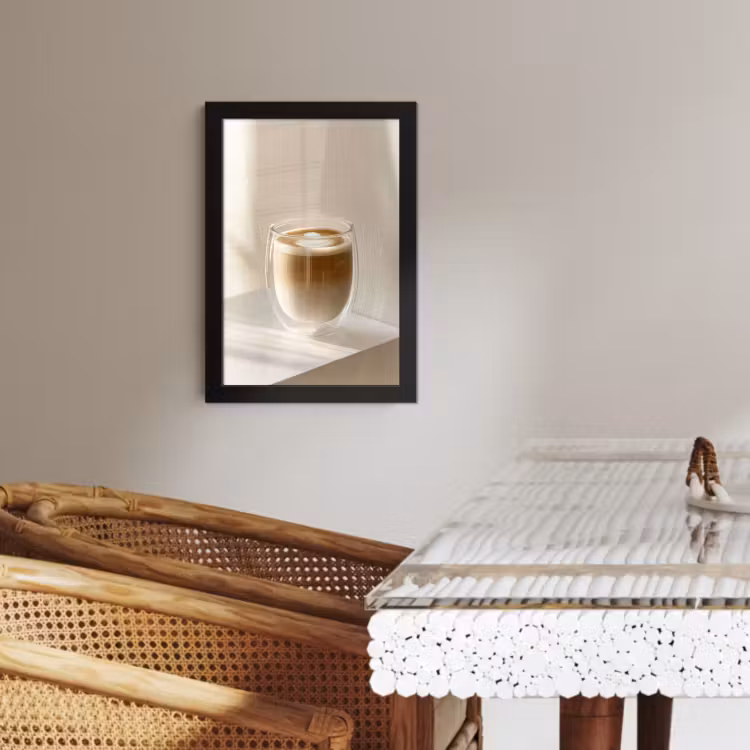 Bilder mit Rahme - Becher - Latte - Minimalistisch - Schatten — 4