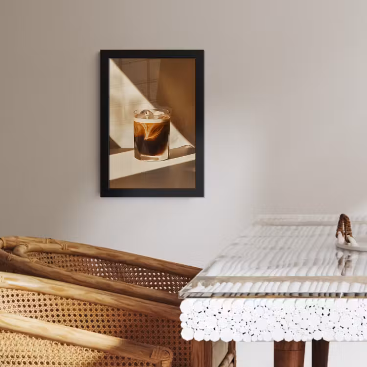 Bilder mit Rahme - Glas - Eiskaffee - Schatten - Braun — 2