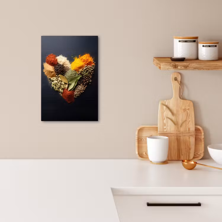 KitchenYeah - Küche - Leinwand - Gewürze - Mischung - Herzform - Schwarz — 3