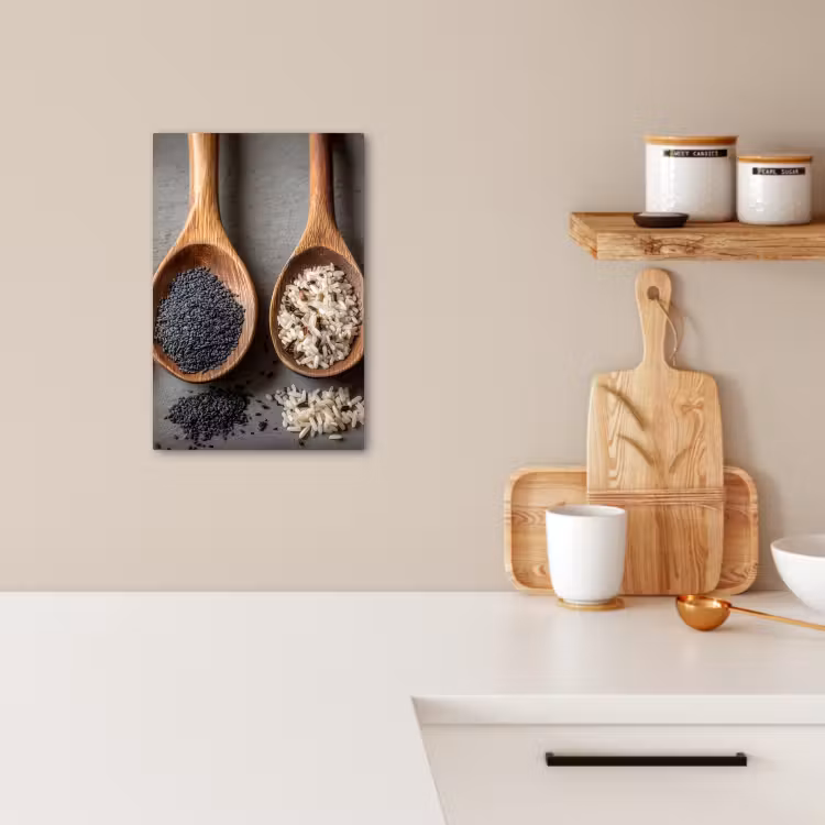 KitchenYeah - Küche - Leinwand - Holz - Löffel - Reis - Saatgut — 3