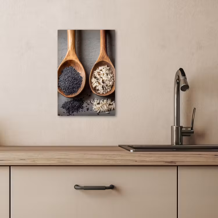 KitchenYeah - Küche - Leinwand - Holz - Löffel - Reis - Saatgut — 4