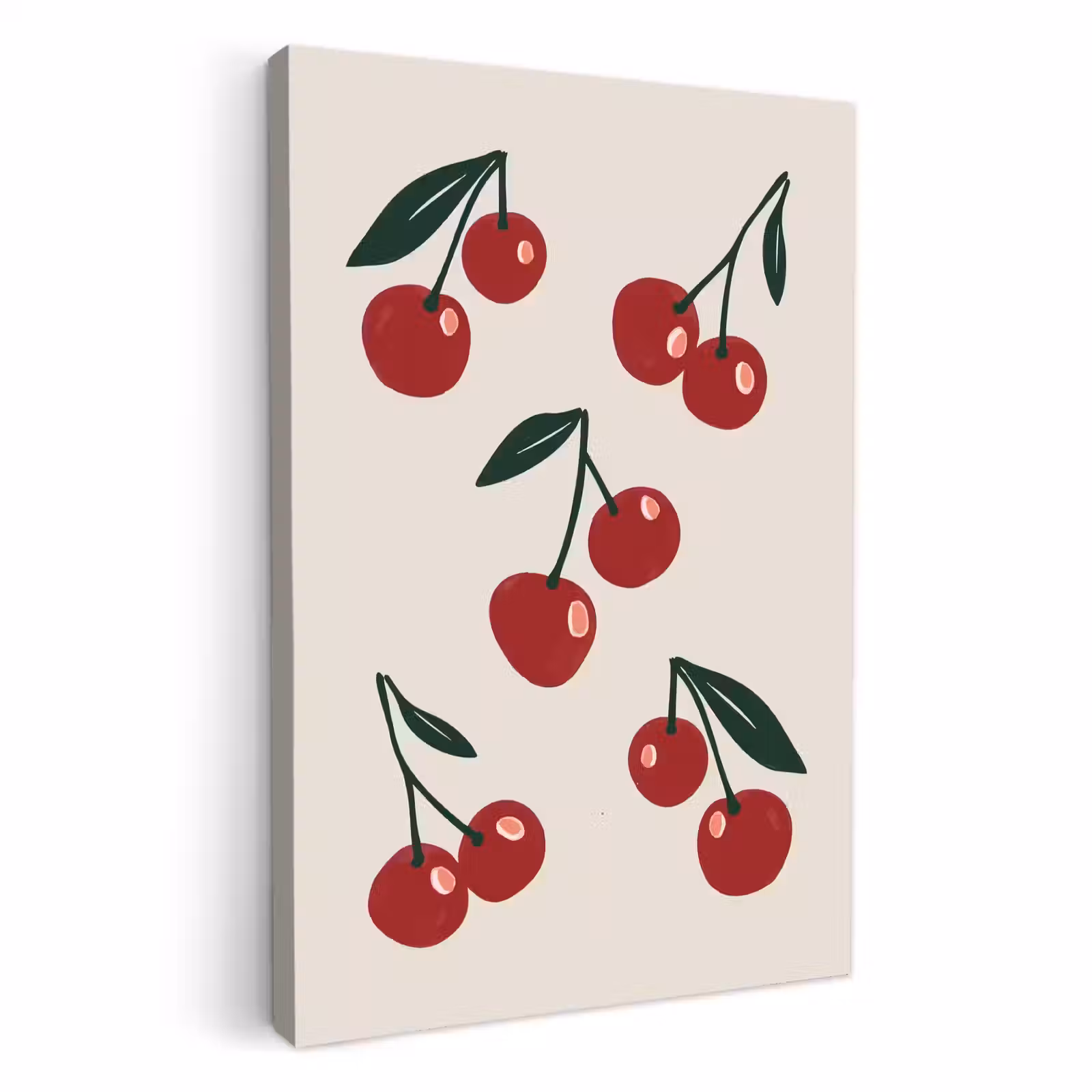 KitchenYeah - Küche - Leinwand - Kirschen - Blätter - Rot — 1