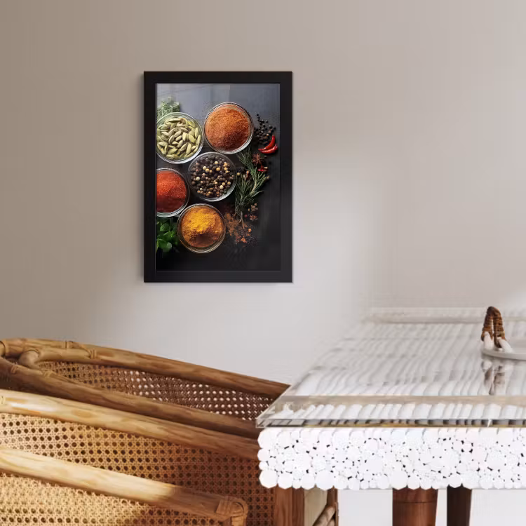 Bilder mit Rahme - Gläser - Tabletts - Blätter - Kräuter — 2