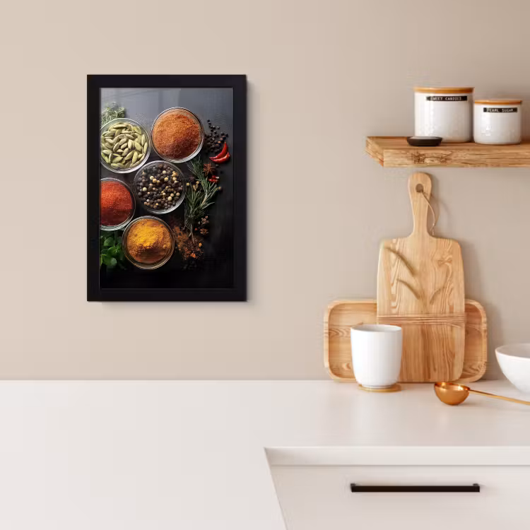 Bilder mit Rahme - Gläser - Tabletts - Blätter - Kräuter — 3