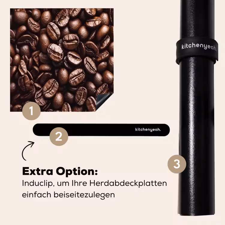 Herdabdeckplatte - Bohnen - Nahaufnahme - Dunkelbraun — 8