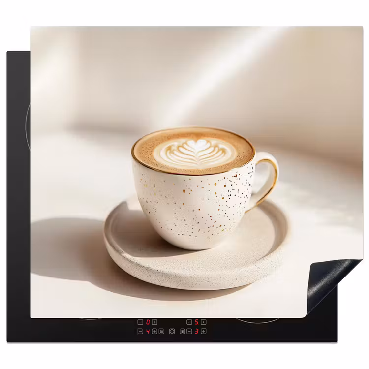 Herdabdeckplatte - Cappuccino - Schaumstoff - Schale - Beige — 1