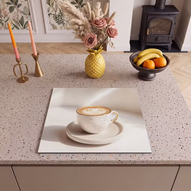 Herdabdeckplatte - Cappuccino - Schaumstoff - Schale - Beige — 3