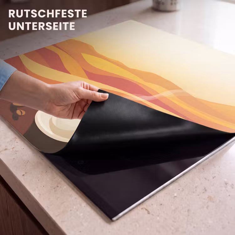 Herdabdeckplatte - Kaffee - Landschaft - Orange - Kaffeebohnen — 6