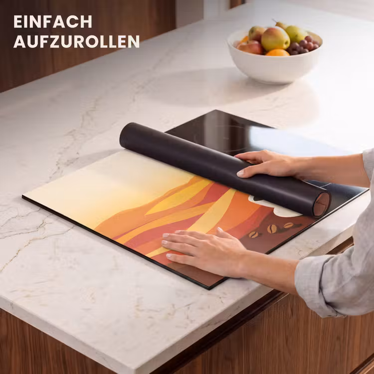 Herdabdeckplatte - Kaffee - Landschaft - Orange - Kaffeebohnen — 7