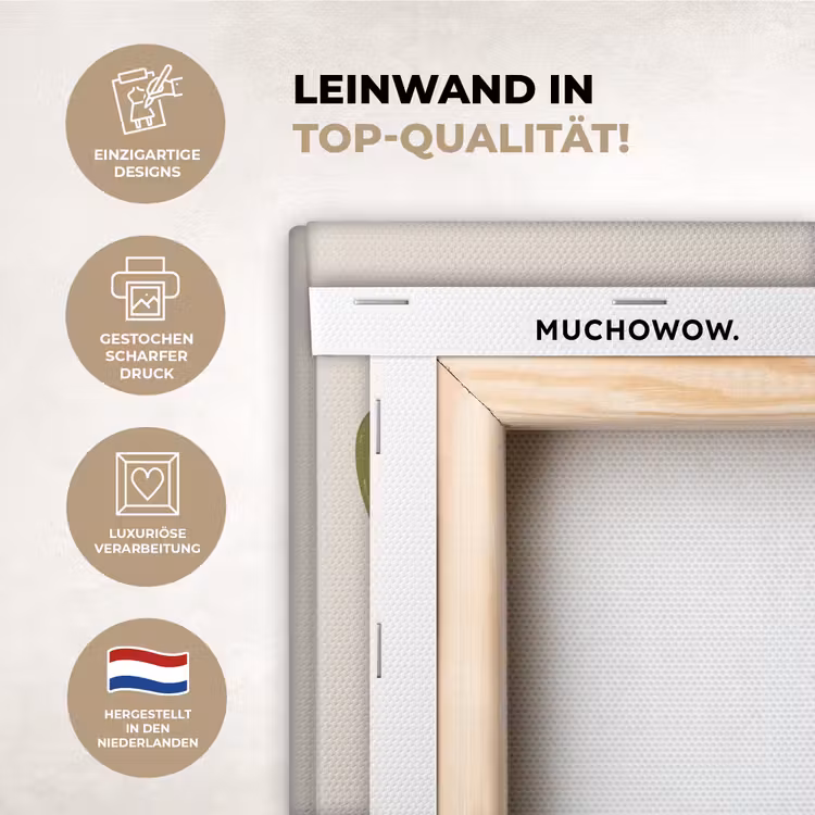 KitchenYeah - Küche - Leinwand - Äpfel - Grün - Illustration - Blätter — 2