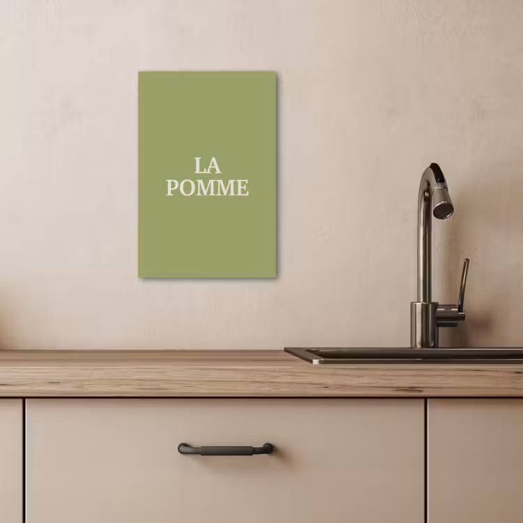 KitchenYeah - Küche - Leinwand - Apfel - Grün - Minimalistisch — 4
