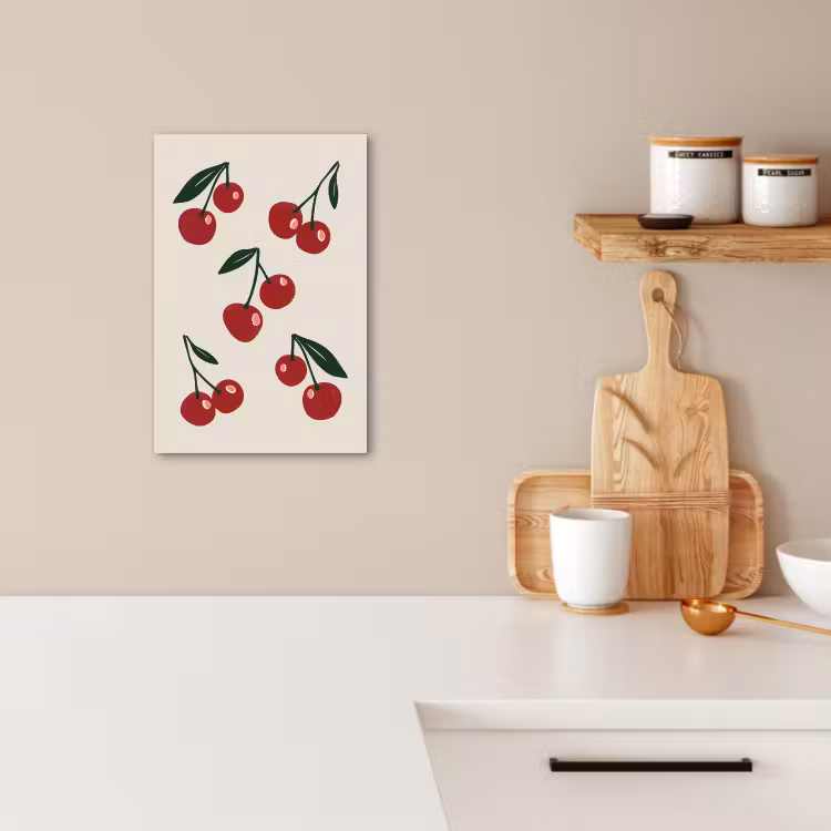 KitchenYeah - Küche - Leinwand - Kirschen - Blätter - Rot — 3
