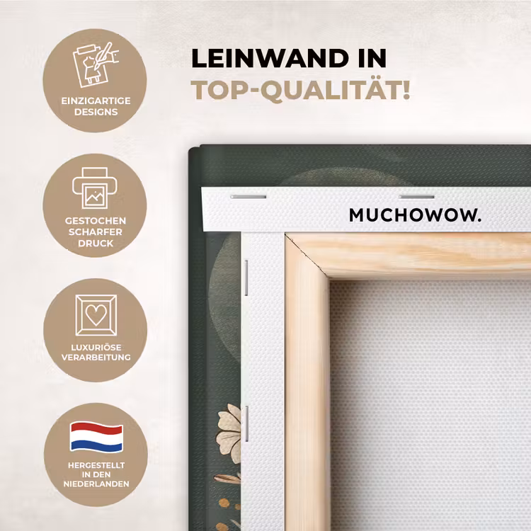 KitchenYeah - Küche - Leinwand - Tasse - Blumen - Grün - Kaffee — 2