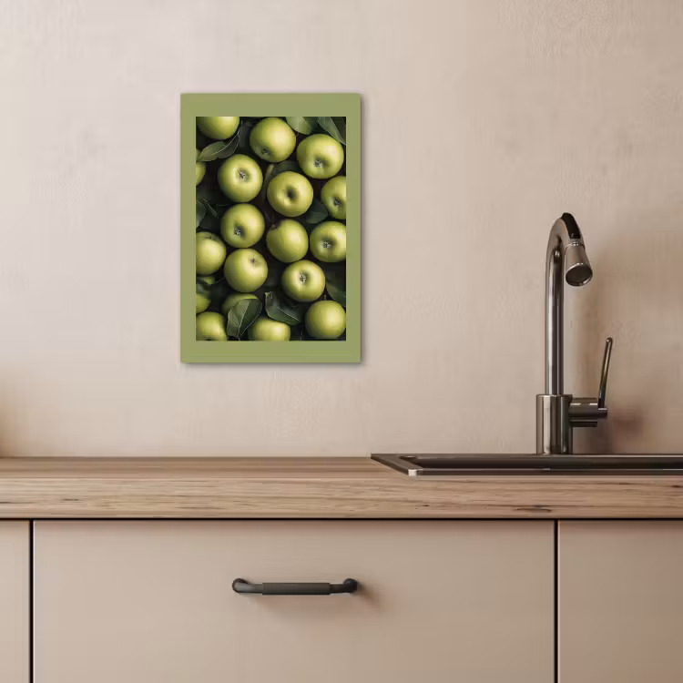 KitchenYeah - Küche - Leinwand - Äpfel - Grün - Blätter — 5