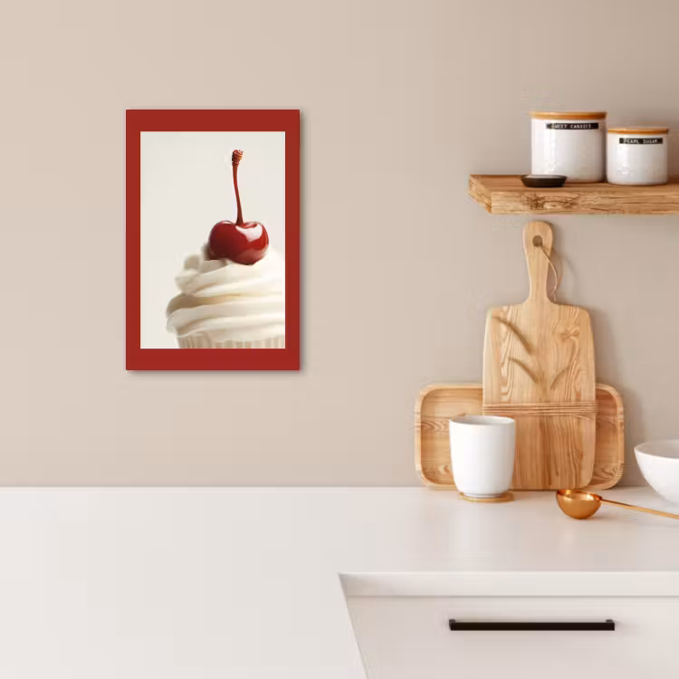 KitchenYeah - Küche - Leinwand - Cupcake - Kirsche - Rot — 3