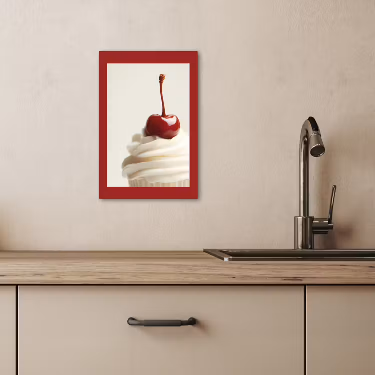 KitchenYeah - Küche - Leinwand - Cupcake - Kirsche - Rot — 4