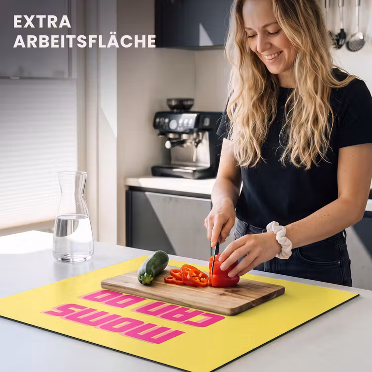 Herdabdeckplatte - Zitat - Mutter - Herz - Rosa — 4
