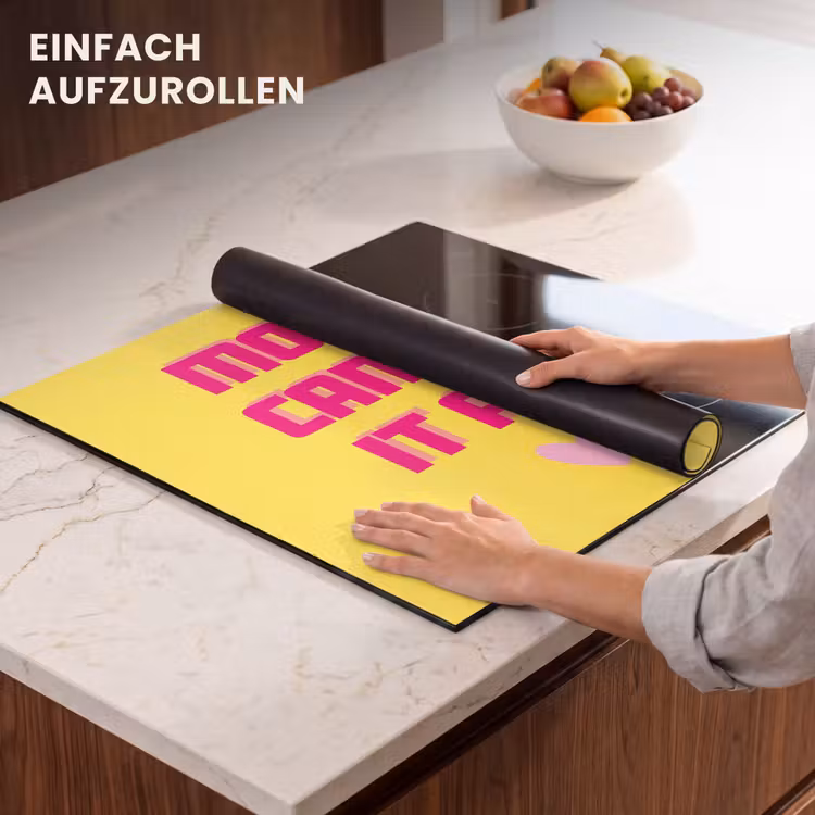 Herdabdeckplatte - Zitat - Mutter - Herz - Rosa — 6