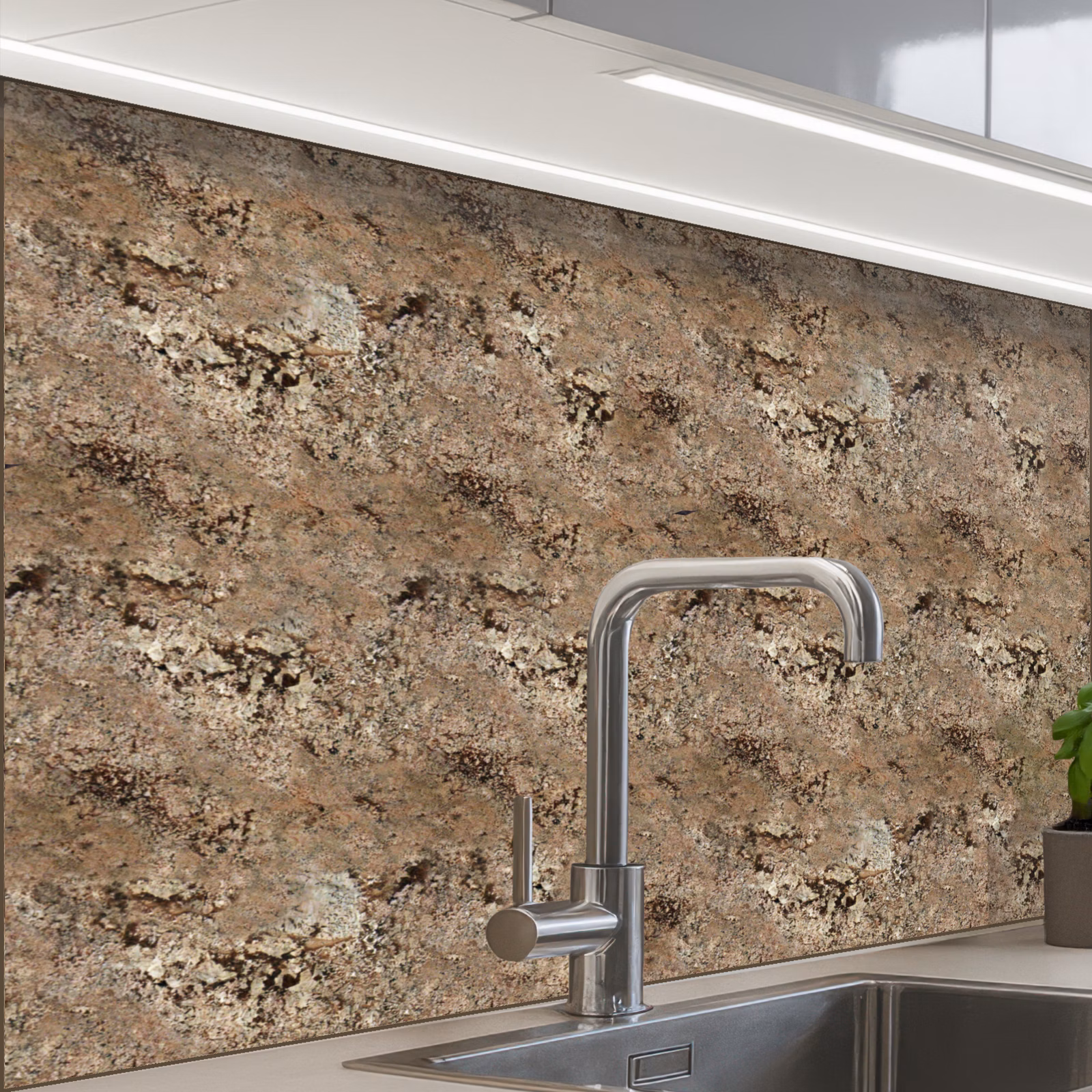 Küchenrückwand - Beige - Granit - Grob — 1