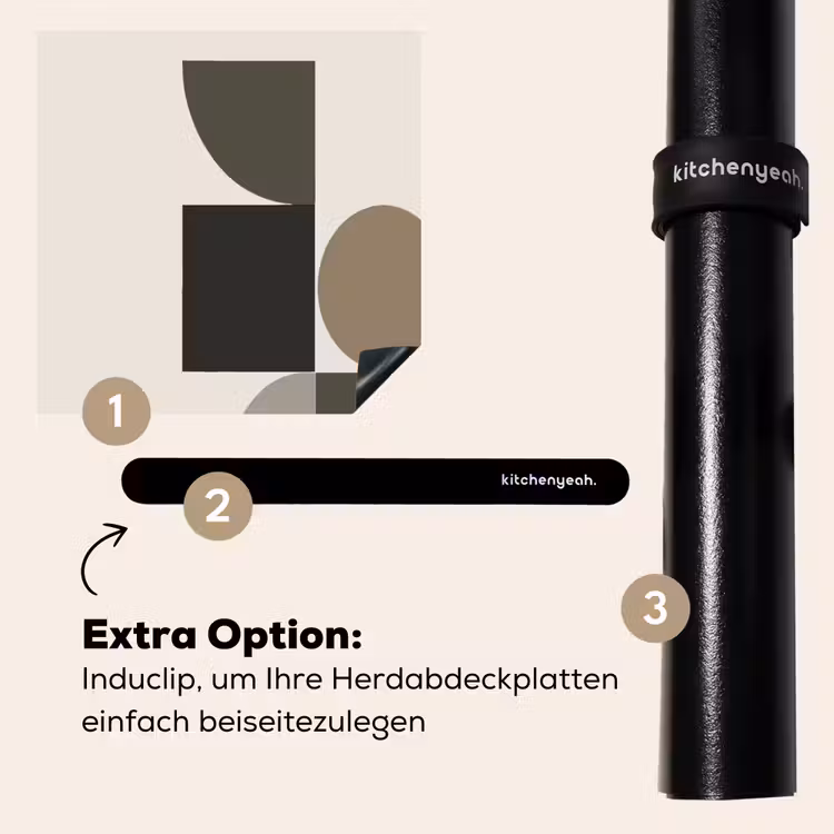 Herdabdeckplatte - Erdtöne - Abstrakte Komposition - Einfache Formen — 8