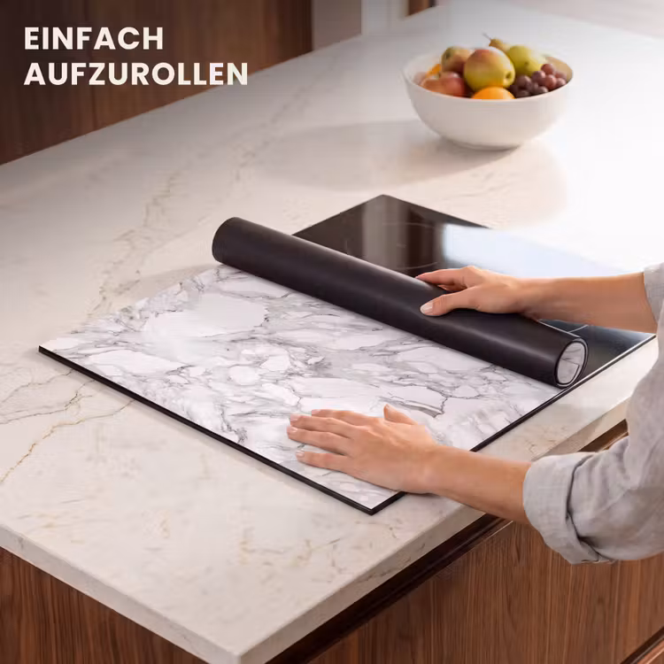 Herdabdeckplatte - Marmor - Geschichtet - Brechen - Graue Struktur — 7