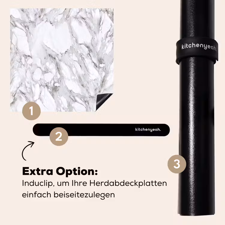 Herdabdeckplatte - Marmor - Geschichtet - Brechen - Graue Struktur — 8