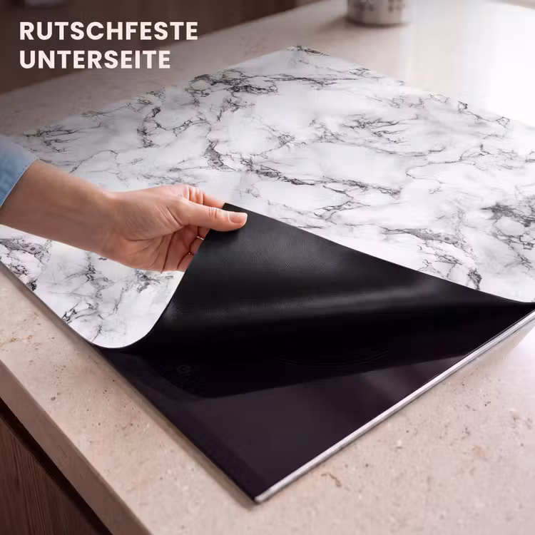 Herdabdeckplatte - Marmor - Schwarz - Dramatisch - Weiß — 6