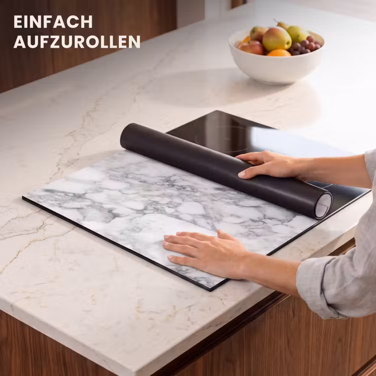 Herdabdeckplatte - Mosaik - Marmor - Weiß - Unregelmäßig — 7