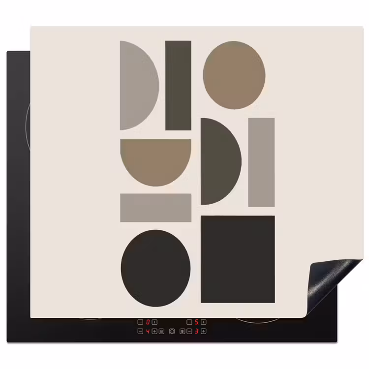 Herdabdeckplatte - Naturtöne - Grafik - Vertikale Komposition — 1