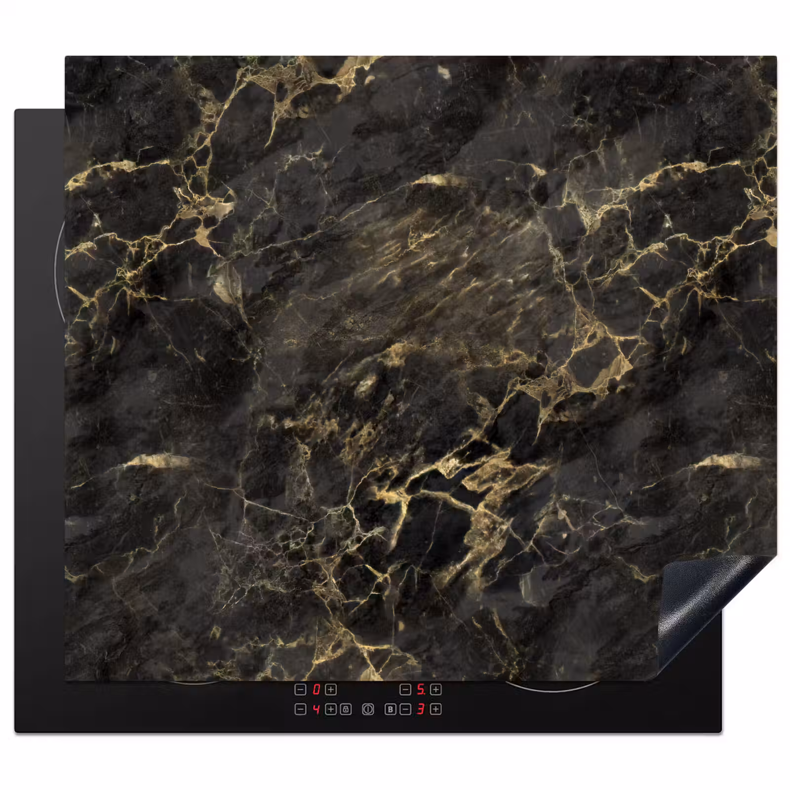 Herdabdeckplatte - Schwarz - Marmor - Gold - Nerf — 1