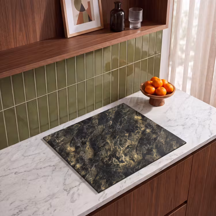 Herdabdeckplatte - Marmor - Schwarz - Gold — 4