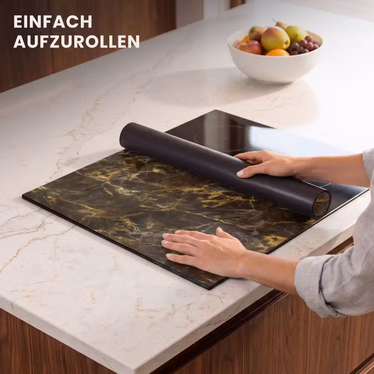 Herdabdeckplatte - Schwarz - Marmor - Gold — 7