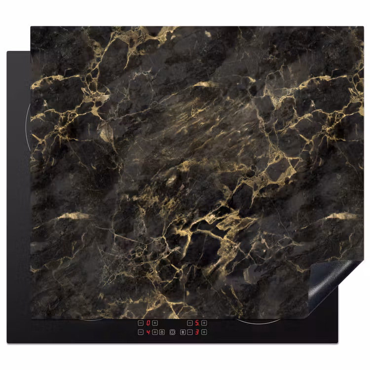 Herdabdeckplatte - Schwarz - Marmor - Gold - Nerf — 1