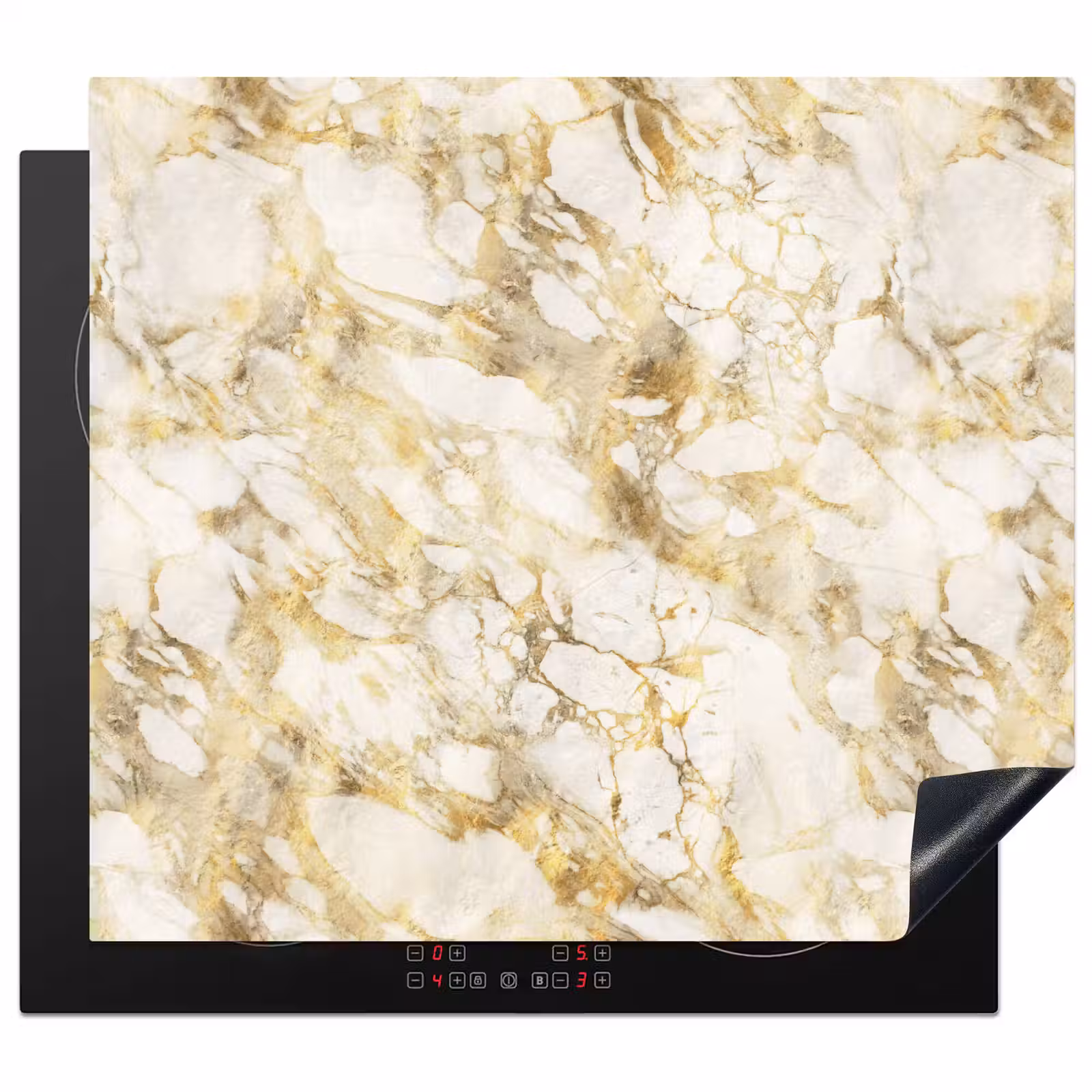 Herdabdeckplatte - Warm - Gold - Marmor - Muster — 1
