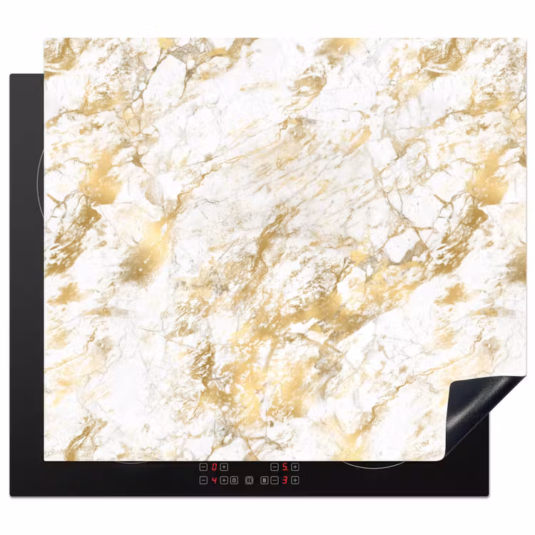 Herdabdeckplatte - Marmor - Gold - Strukturiert — 1