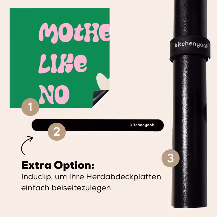 Herdabdeckplatte - Text - Herz - Mutter - Grün — 7