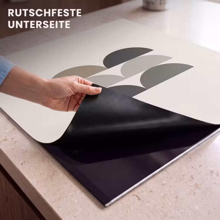 Herdabdeckplatte - Halbkreise - Erdtöne - Grafik — 6