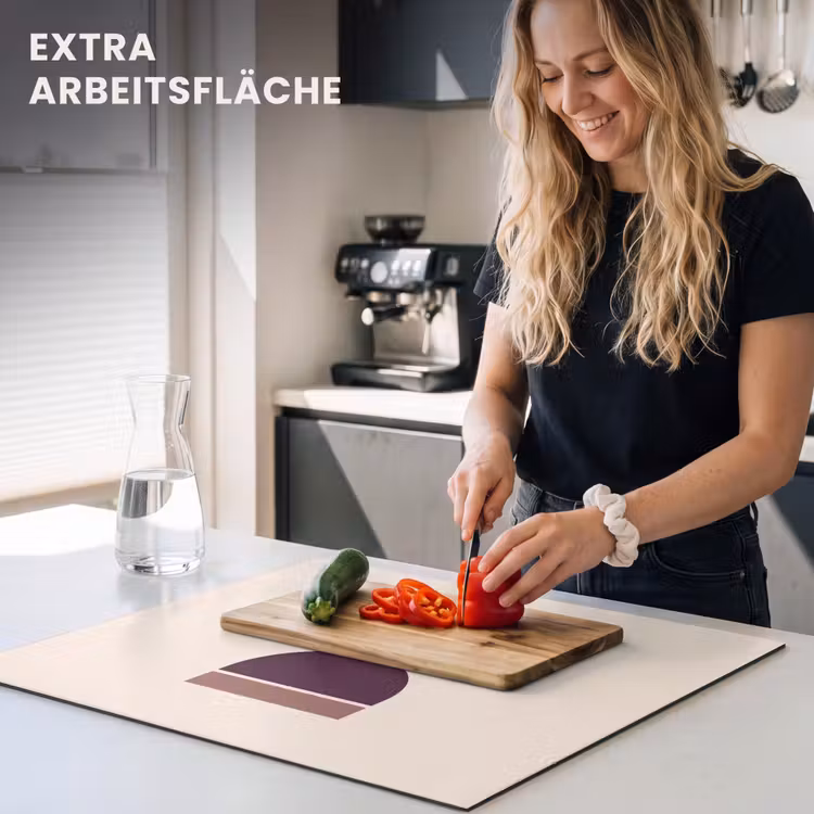 Herdabdeckplatte - Sanduhr - Symmetrisch - Rot - Lila — 5