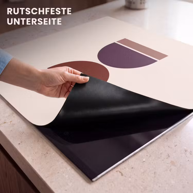 Herdabdeckplatte - Sanduhr - Symmetrisch - Rot - Lila — 6