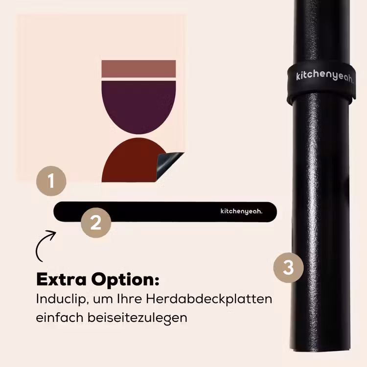 Herdabdeckplatte - Sanduhr - Symmetrisch - Rot - Lila — 8
