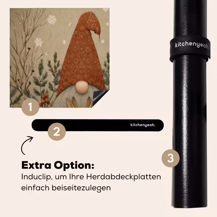 Herdabdeckplatte - Weihnachtswichtel - Hasen - Bunt — 8