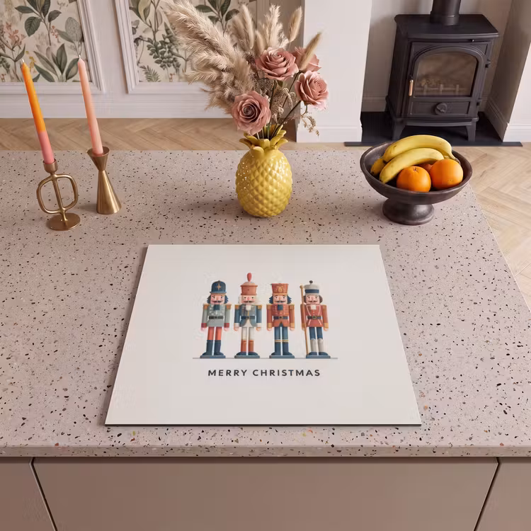 Herdabdeckplatte - Nussknacker - Minimalistisch - Weihnachten - Beige — 3