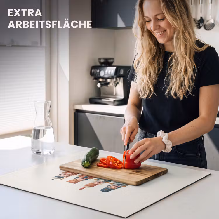 Herdabdeckplatte - Nussknacker - Minimalistisch - Weihnachten - Beige — 5