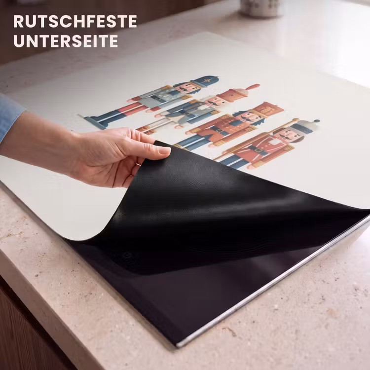 Herdabdeckplatte - Nussknacker - Minimalistisch - Weihnachten - Beige — 6