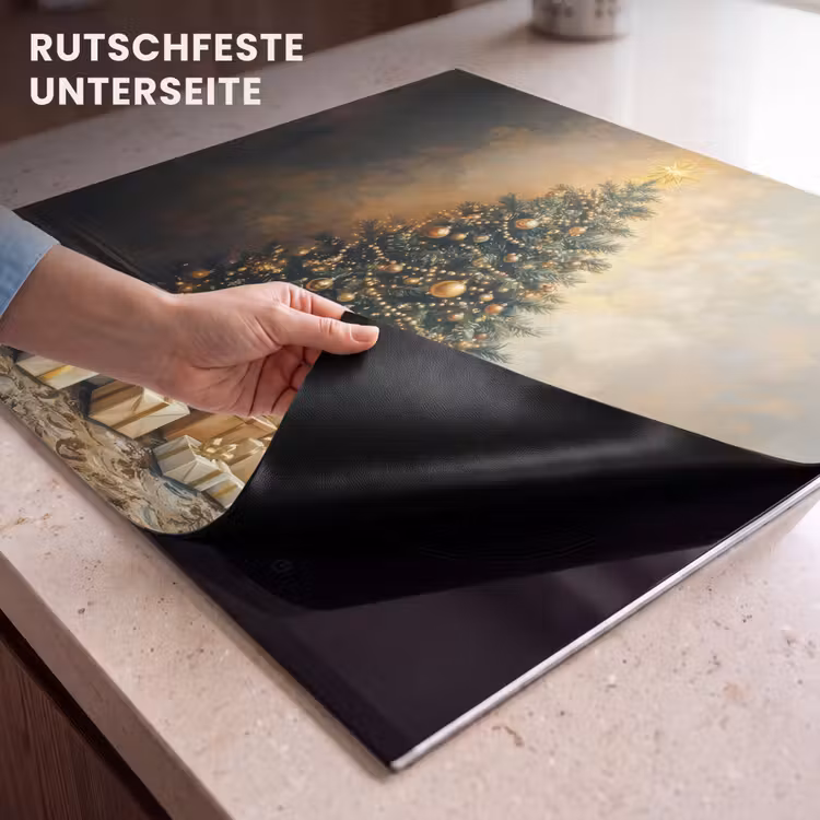 Herdabdeckplatte - Weihnachtsbaum - Geschenke - Gold — 6