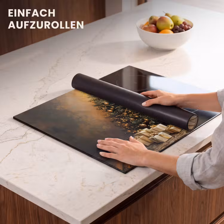 Herdabdeckplatte - Weihnachtsbaum - Geschenke - Gold — 7