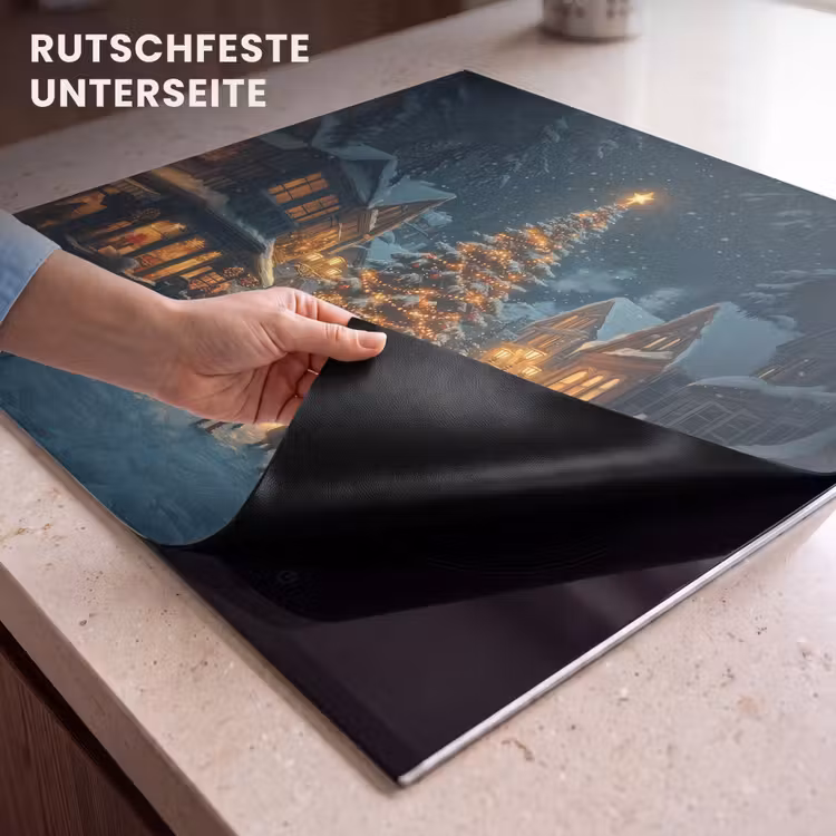 Herdabdeckplatte - Weihnachtsfeier - Dorf - Dunkelheit — 6